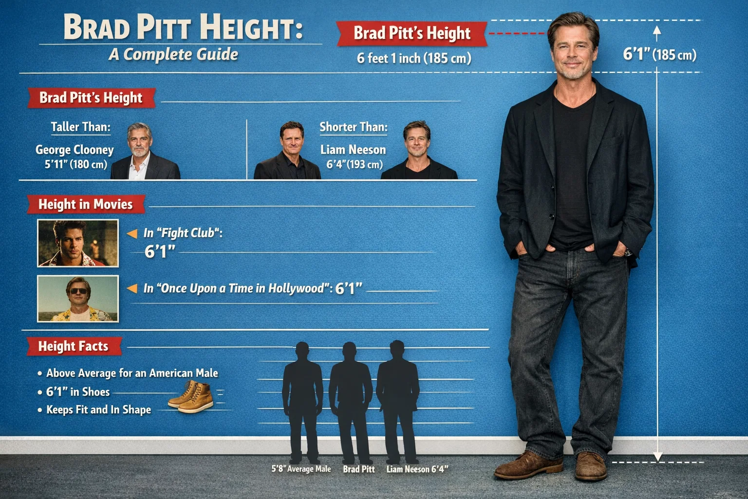 Brad Pitt Height