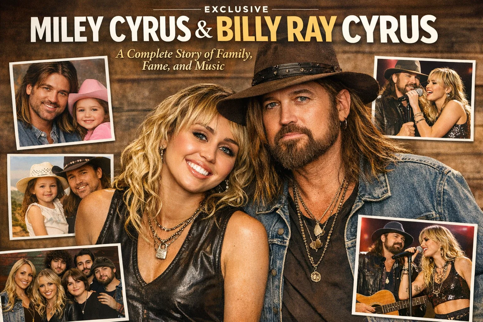 Miley Cyrus and Billy Ray Cyrus