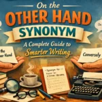 On the Other Hand Synonym