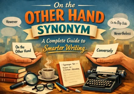 On the Other Hand Synonym