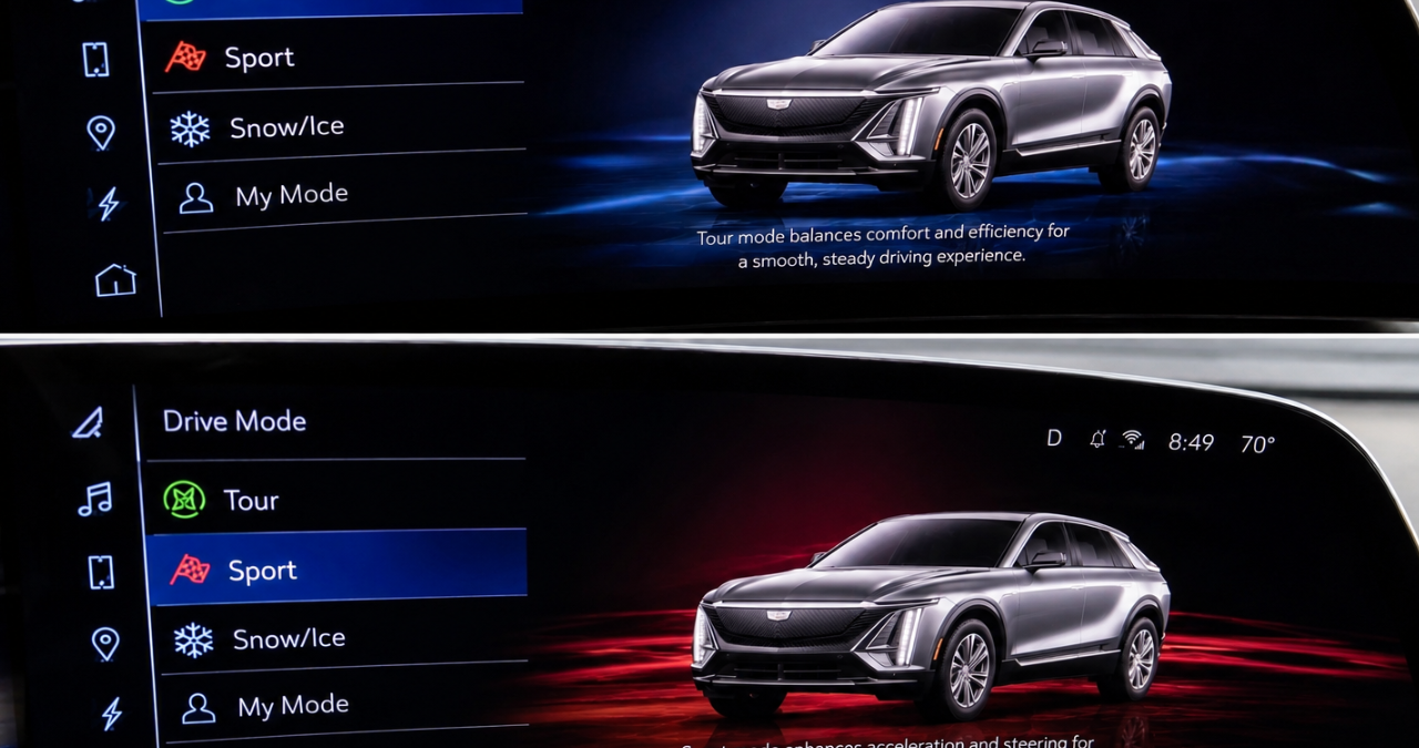 Do the Driving Modes in Cadillac Lyriq Offer Different Ranges or Battery Usages